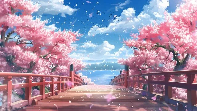 里番专区动漫湖畔唯美场景